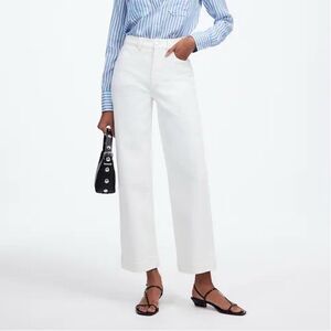 NWT Madewell Women's Perfect Vintage Wide-Leg Crop Jean Size 27 Tile White